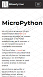 Mobile Screenshot of micropython.org